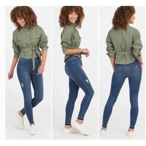 Spanx‎ Jeans Size Medium Distressed Skinny Jeggings